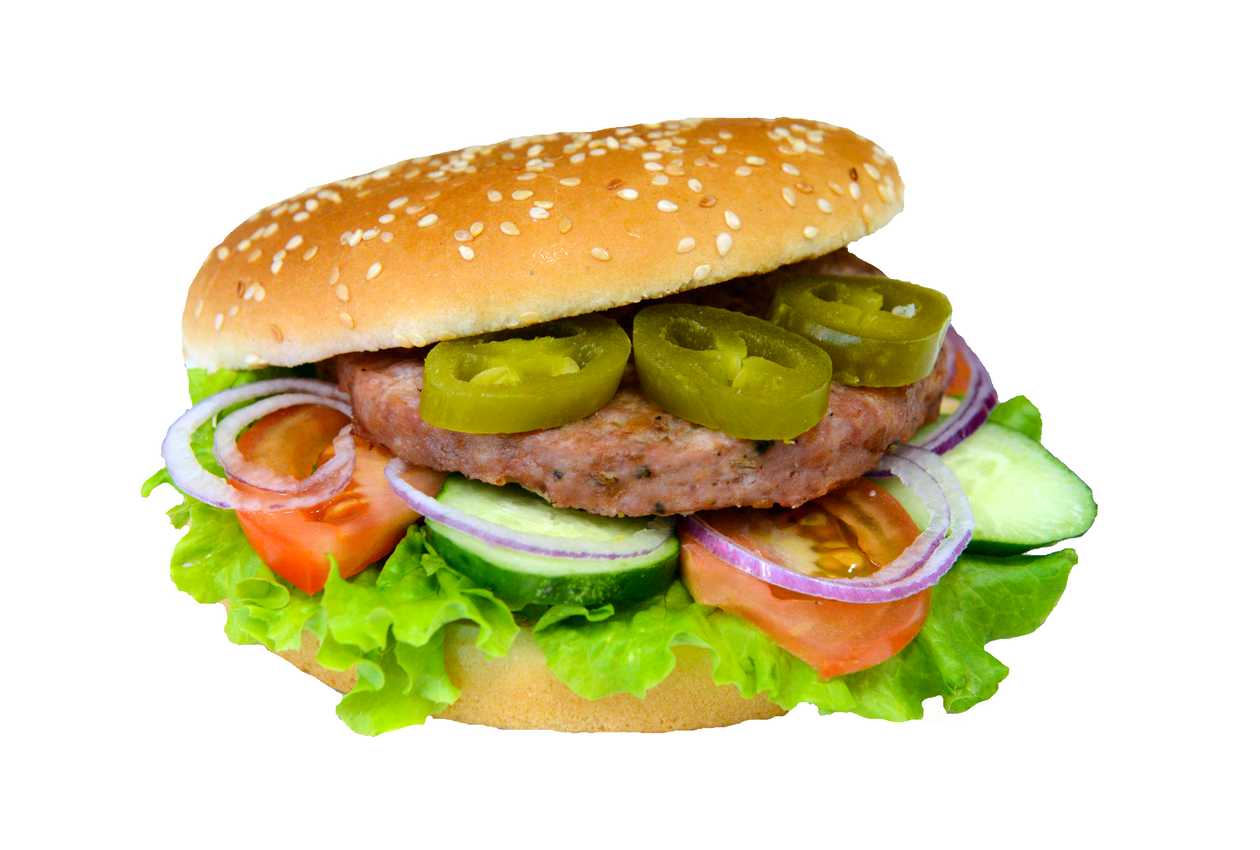 Burger with jalapeno