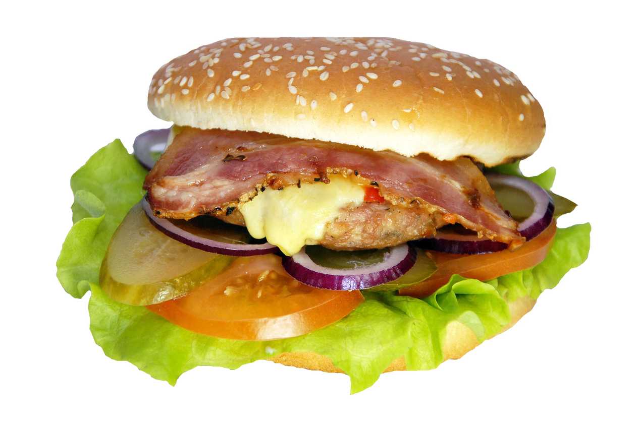 Burger with bacon