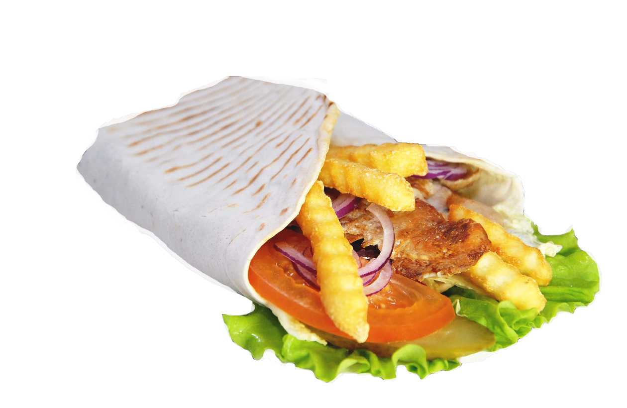 Kebab with French fries