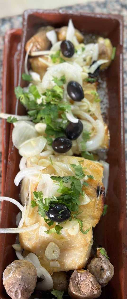 Special Long Cut Cod on a Tile