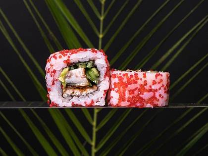 California Roll with Eel and Tobiko Caviar