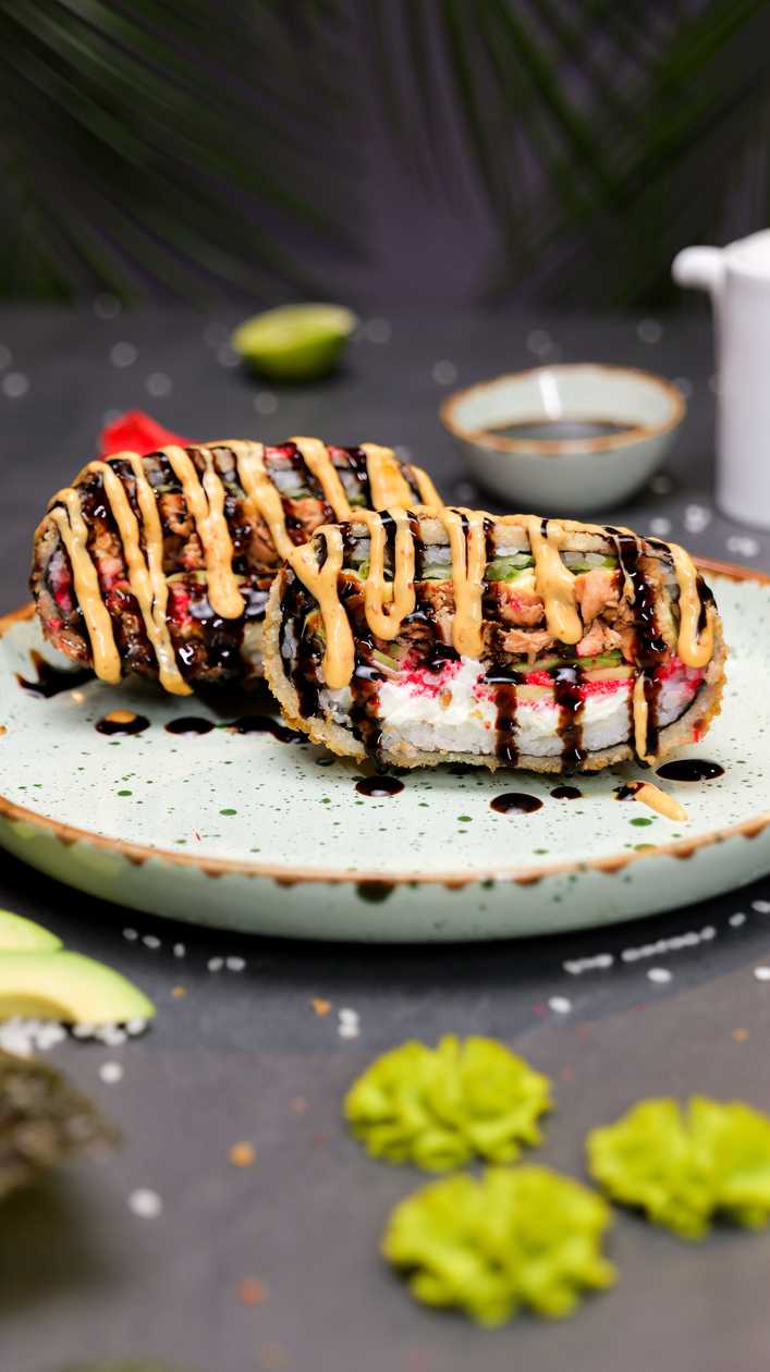 Teriyaki Salmon Sushi Burger