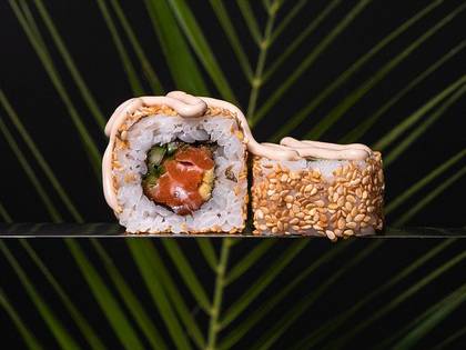 California Roll in Sesame with Salmon