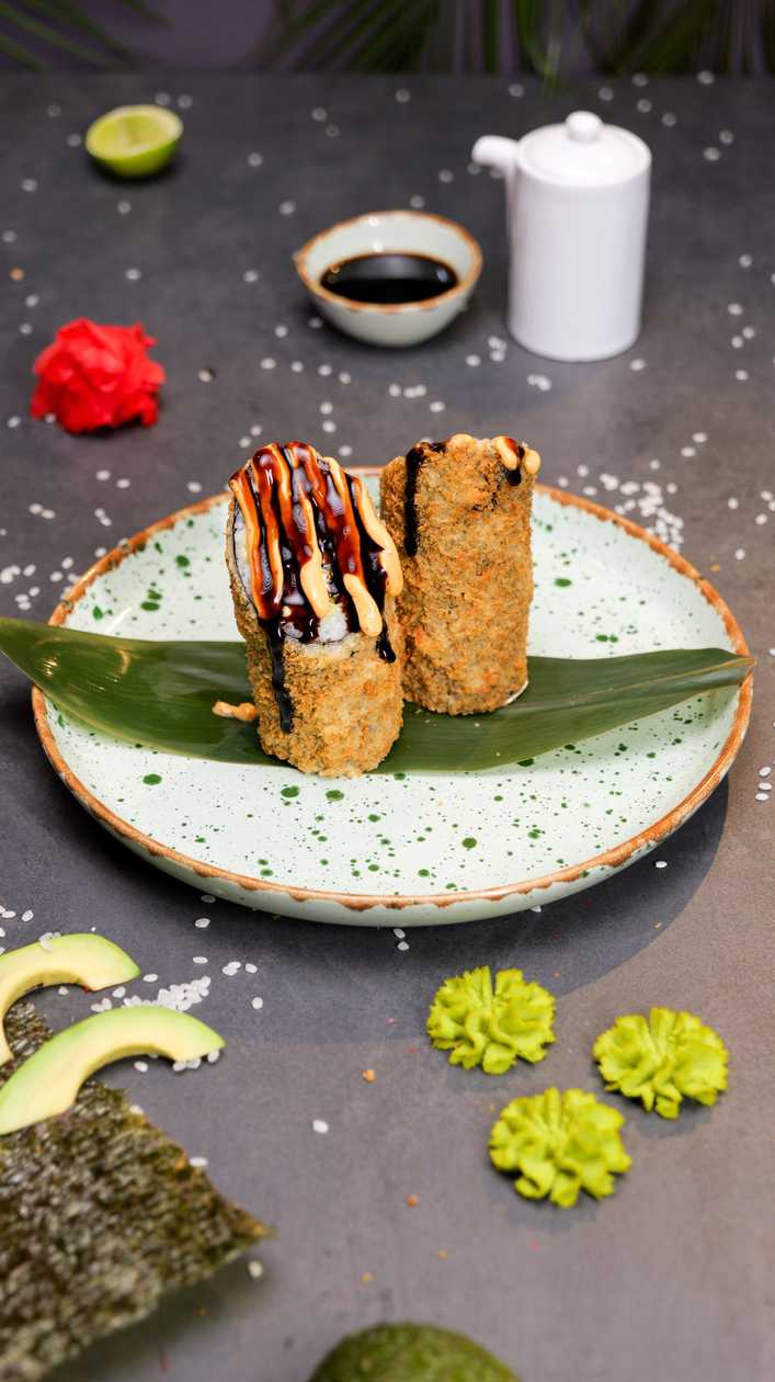Sushi Burrito with Teriyaki Salmon
