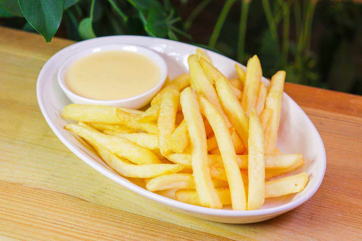 French fries with cheese sauce