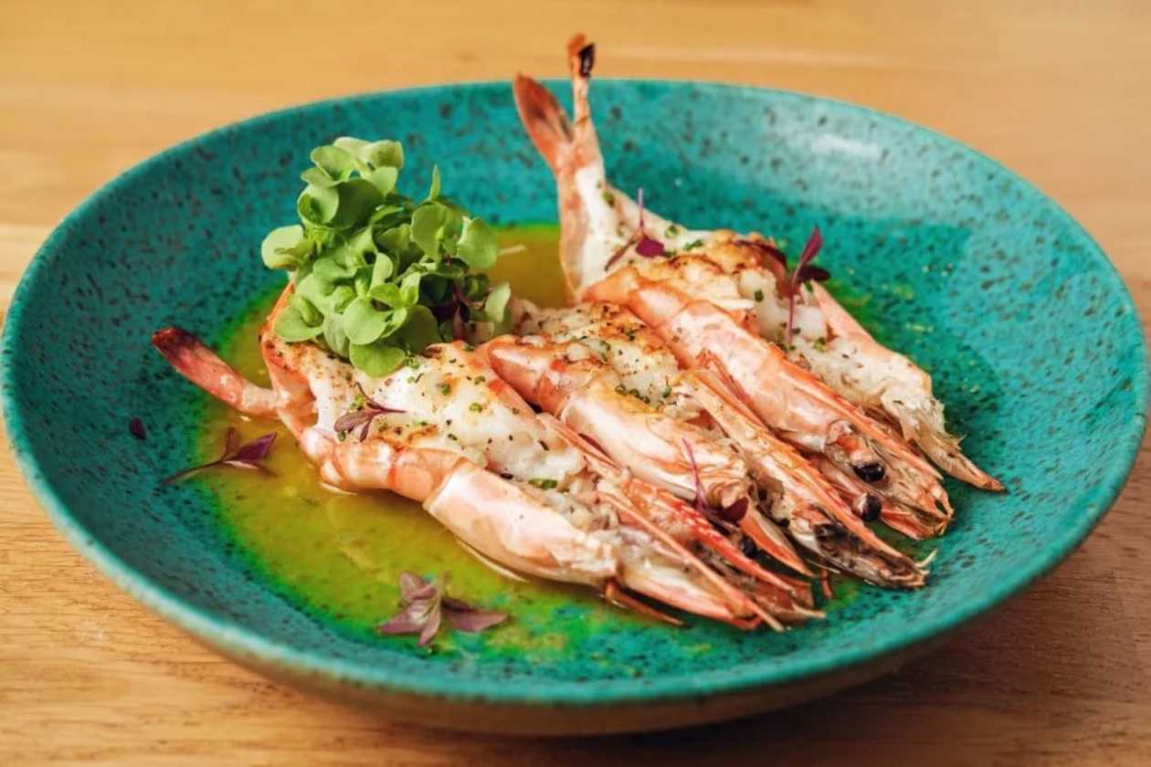Roasted Black Tiger Shrimp with Chilly Lime Sauce