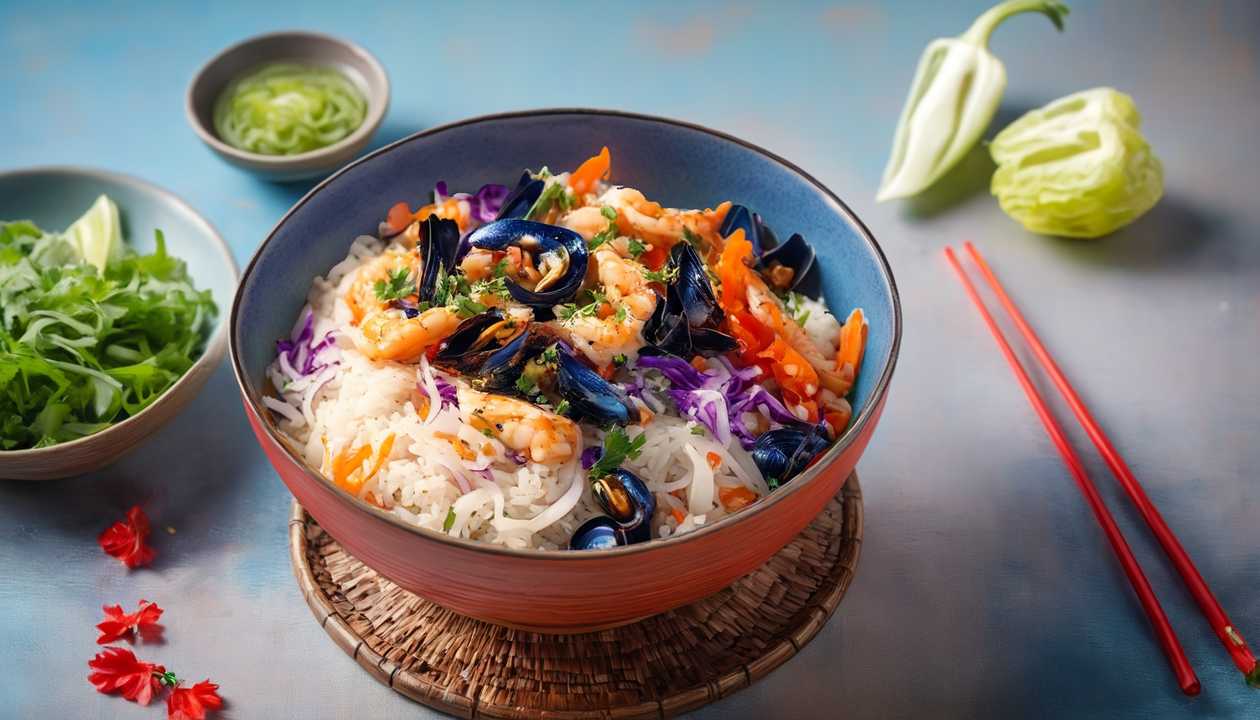 Rice with seafood