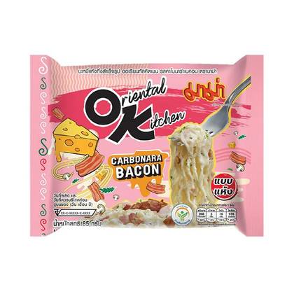 Quickly parish. noodles Mama with Carbonara and bacon taste 85.