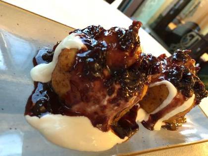 Romanian Cheese Doughnuts with Sour Cherry Jam