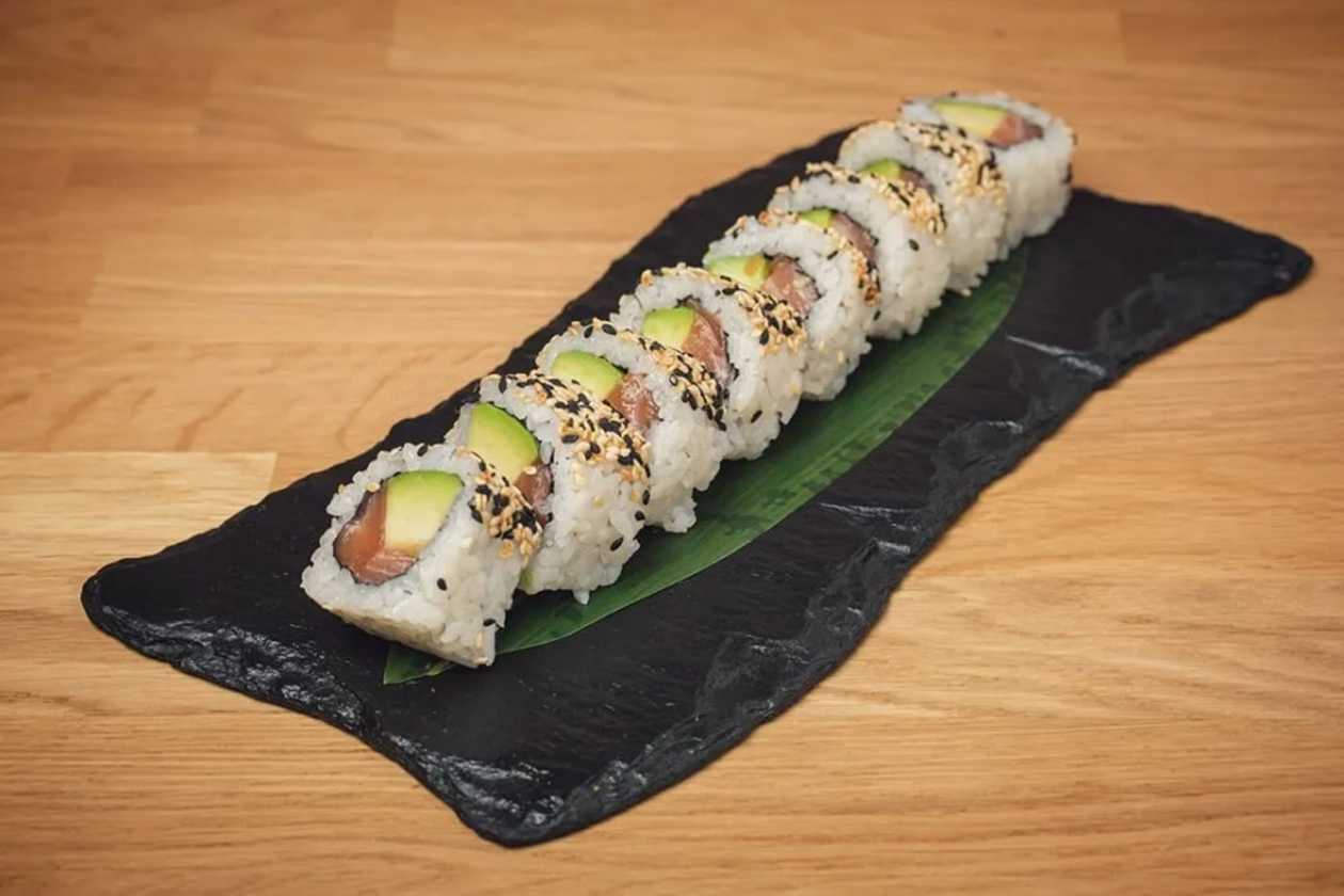 Salmon Avocado Uramaki Rolls