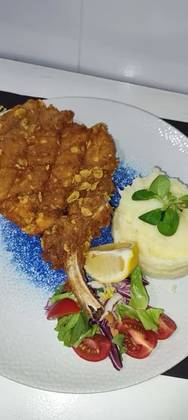 Pork Schnitzel and Mashed Potatoes