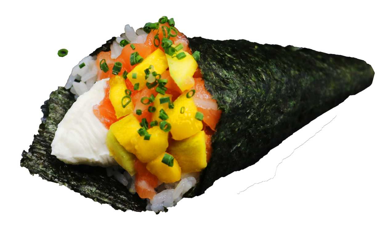 Salmon and Mango Temaki