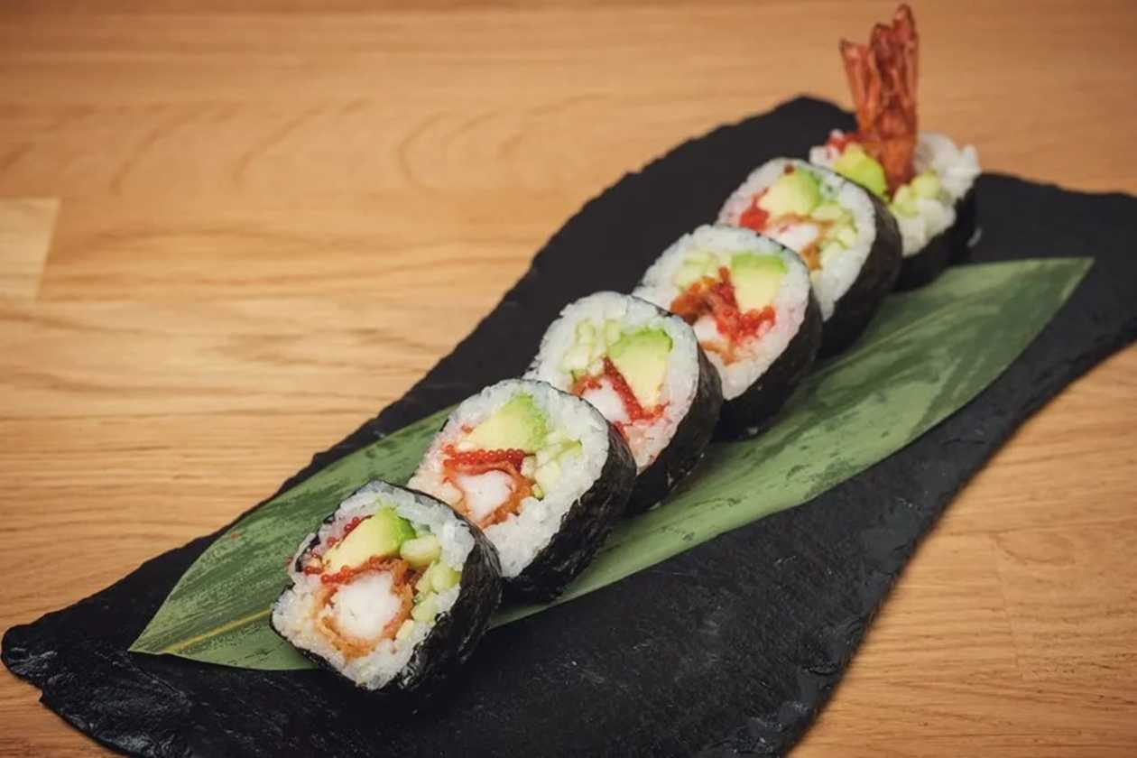 Spicy Shrimp Futomaki Rolls