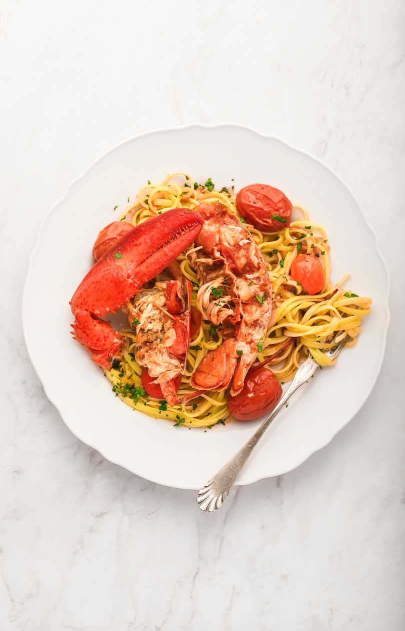 Linguine con gamberetti
