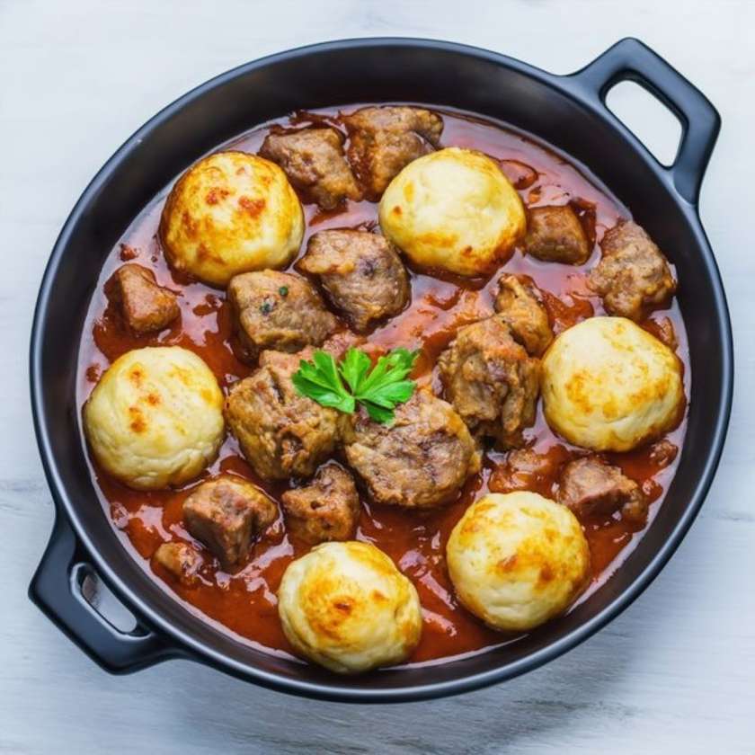 Pork stew with dumplings