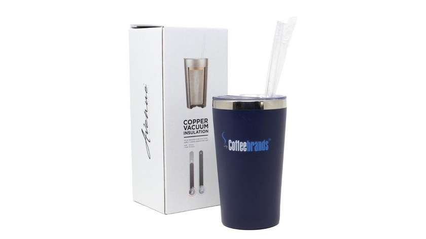 Επαναχρησιμοποιήσιμο Θερμός Coffeebrands Με Καλαμάκι 470ml