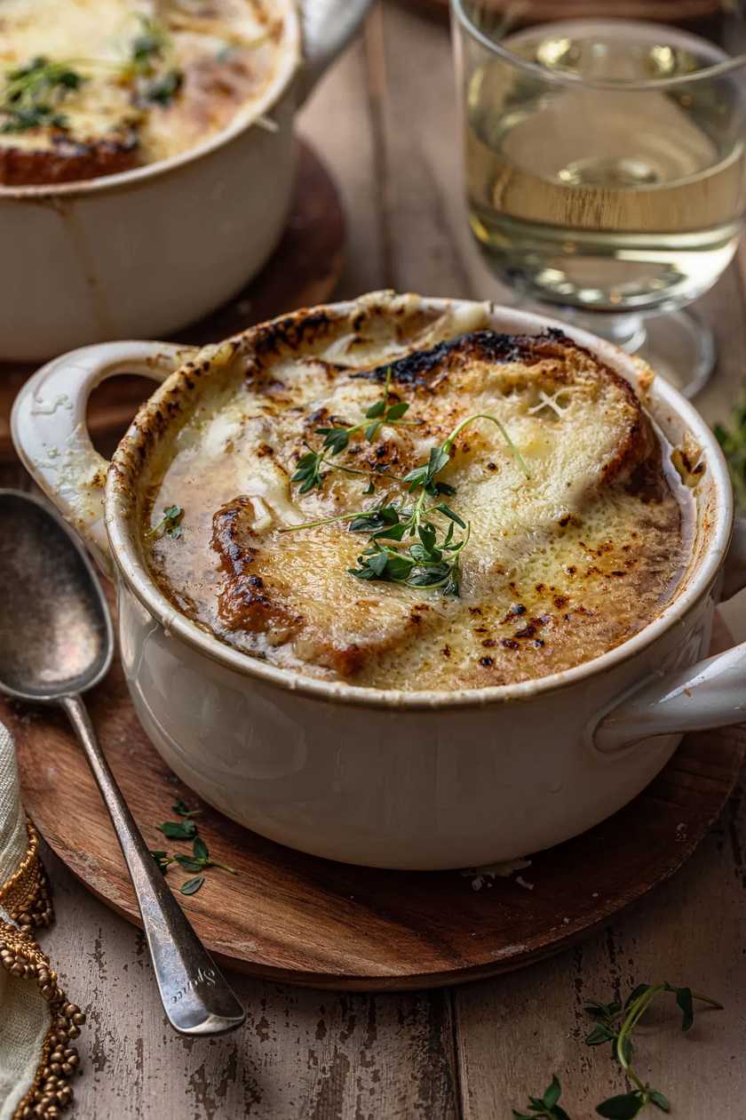 French Onion Soup Au-Gratin