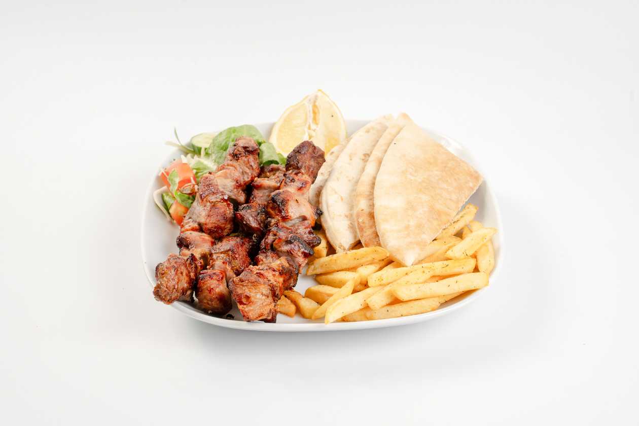 Pork and Chicken Souvlaki Portion