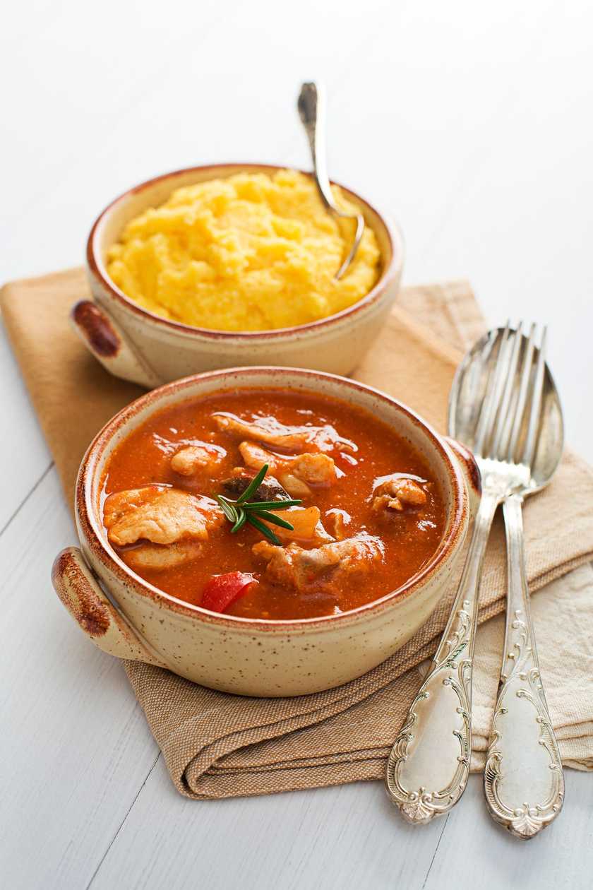 Chicken Stew with Polenta