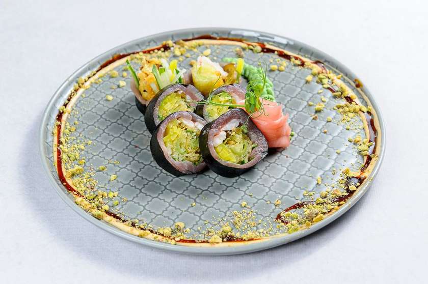Sashimi with Tuna and Shrimp