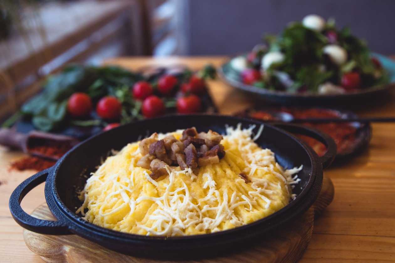 Polenta with Cheese and Sour Cream