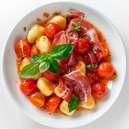 Gnocchi con prosciutto