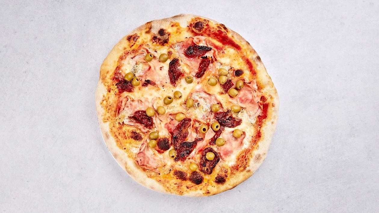 Pizza crudo gorgonzola