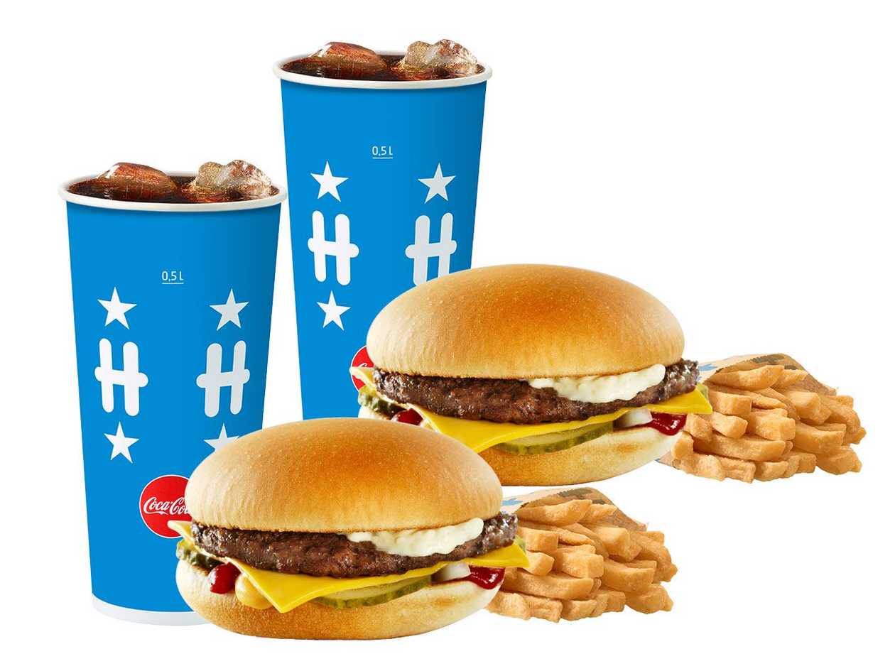 2 x Cheeseburger large meal