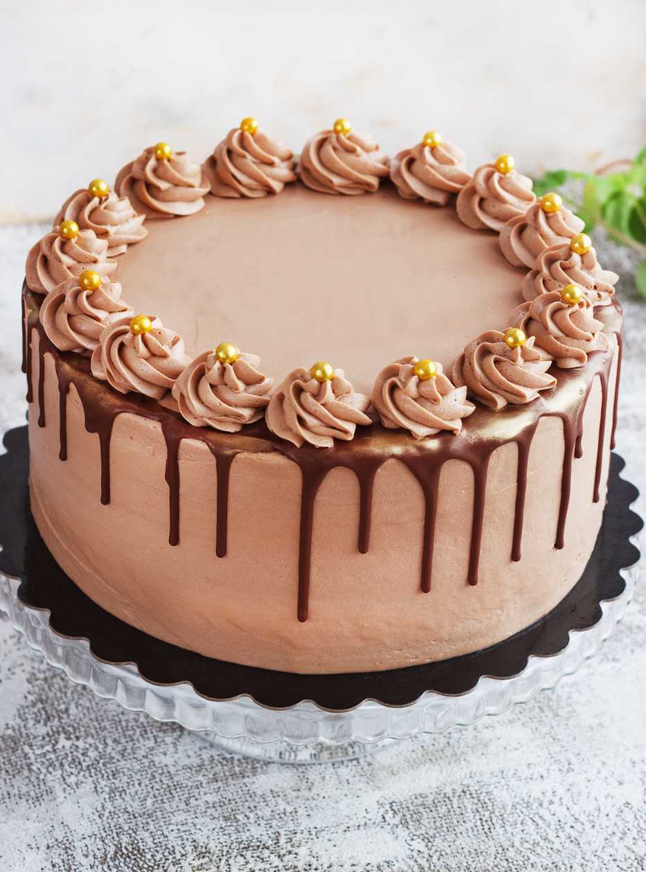 Coffee and white chocolate cake