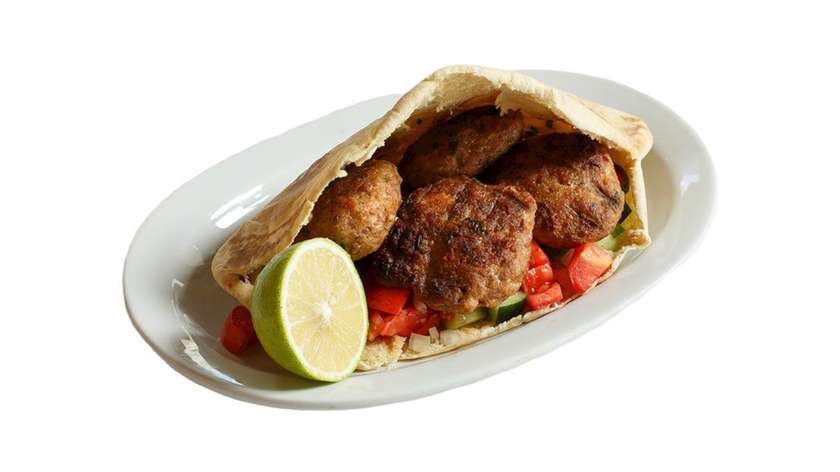 Greek Beef Burger Cypriot Pita