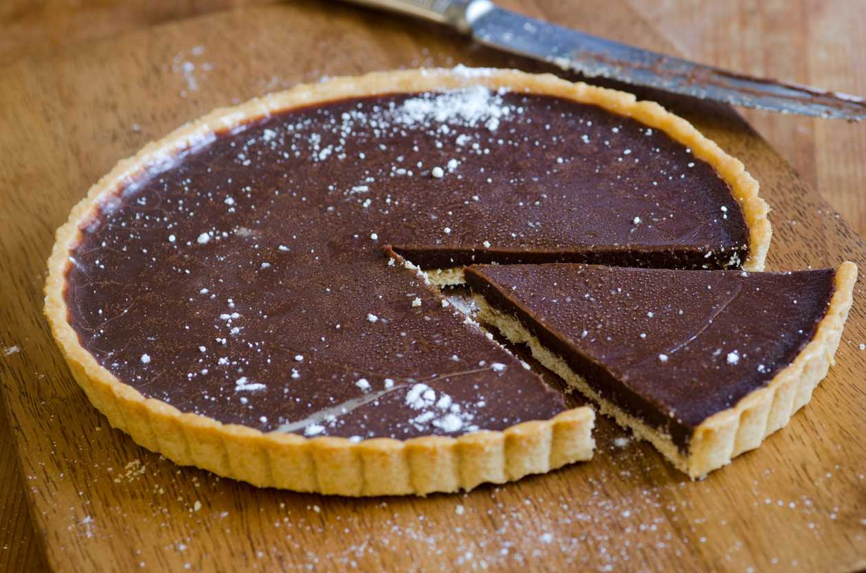 Chocolate and coffee tart