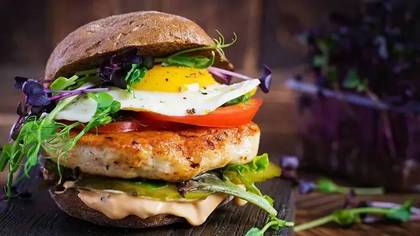 Chicken Burger with Egg