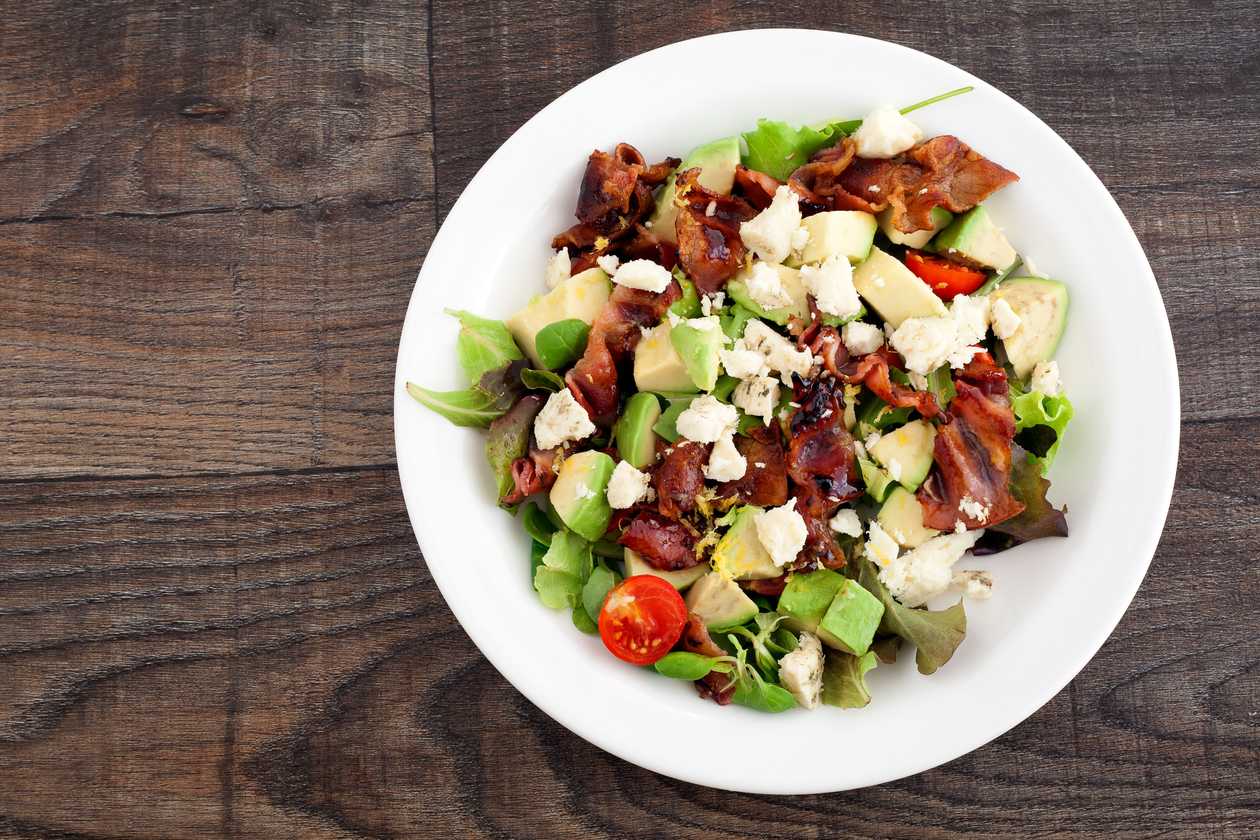 Sunny side up and mesclun salad