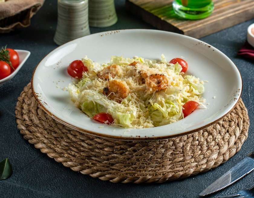 Caesar Salad with Shrimp