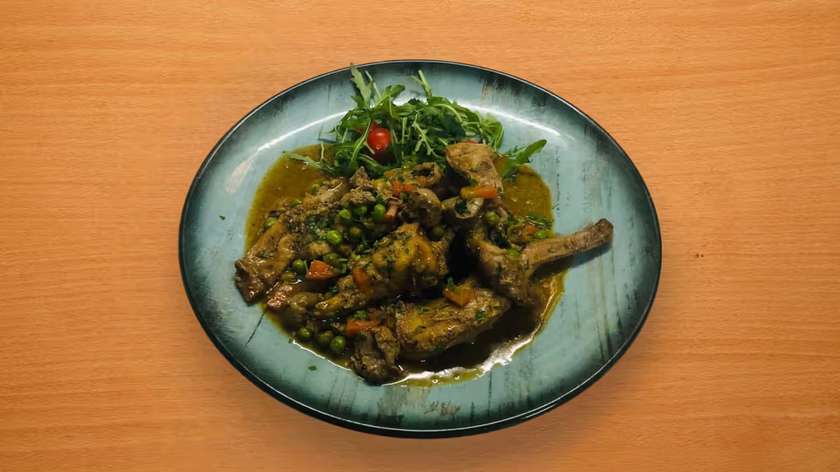 Rabbit Stew or in Garlic