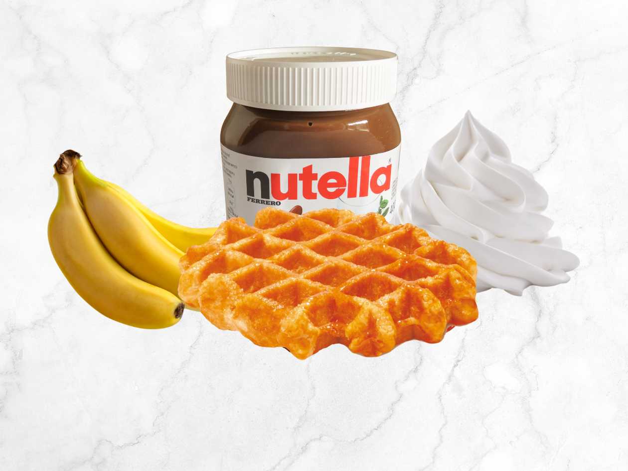Gaufre W/ Banana, Chantilly & Nutella