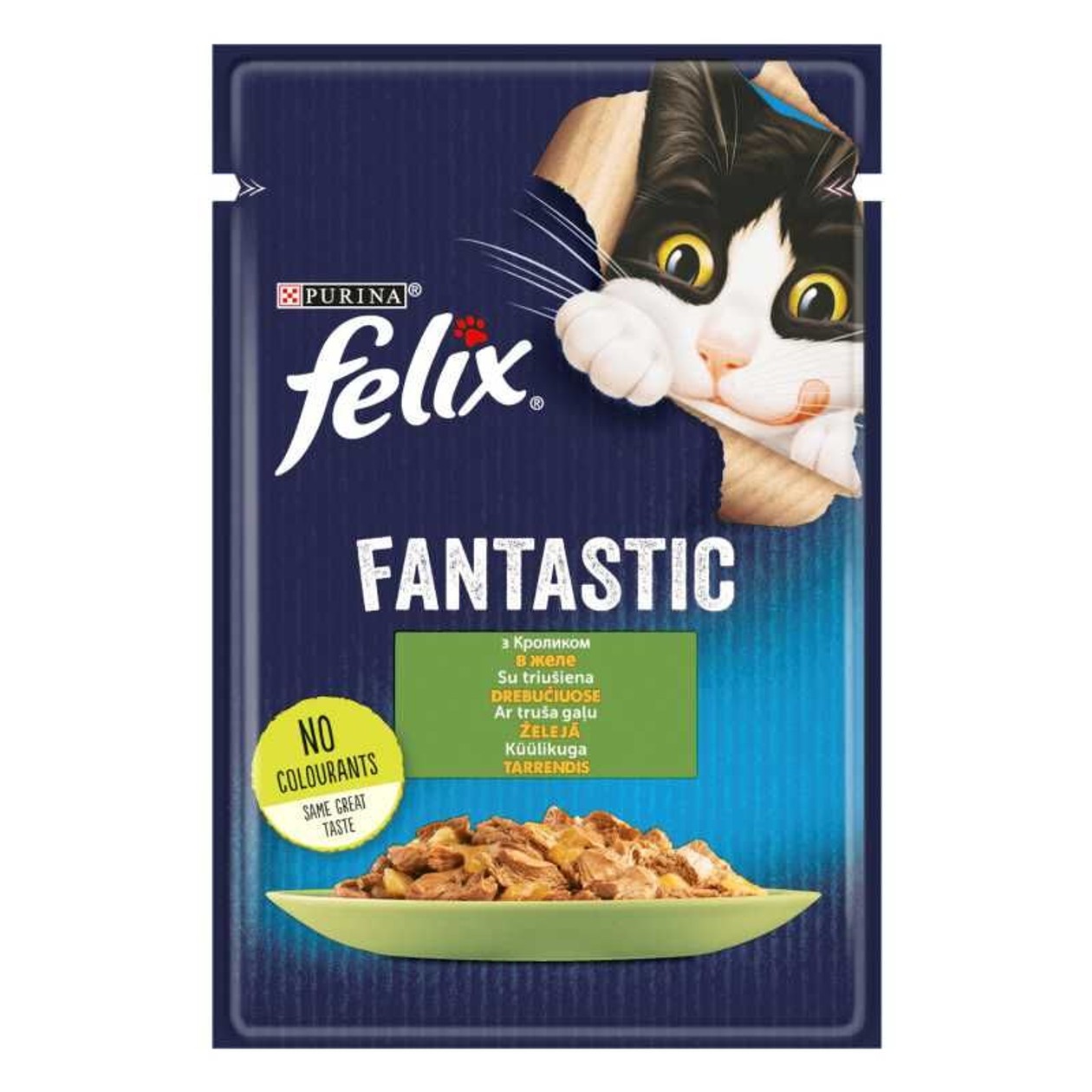 Konsevuotas ėdalas katėm FELIX Fantastic su triušiena 85g