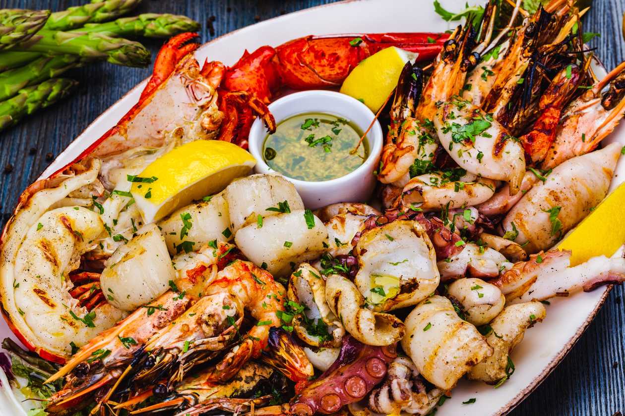 Seafood platter