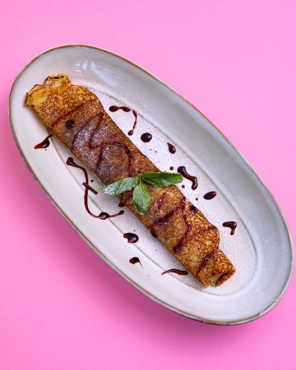 Crepes with cherry jam or Nutella