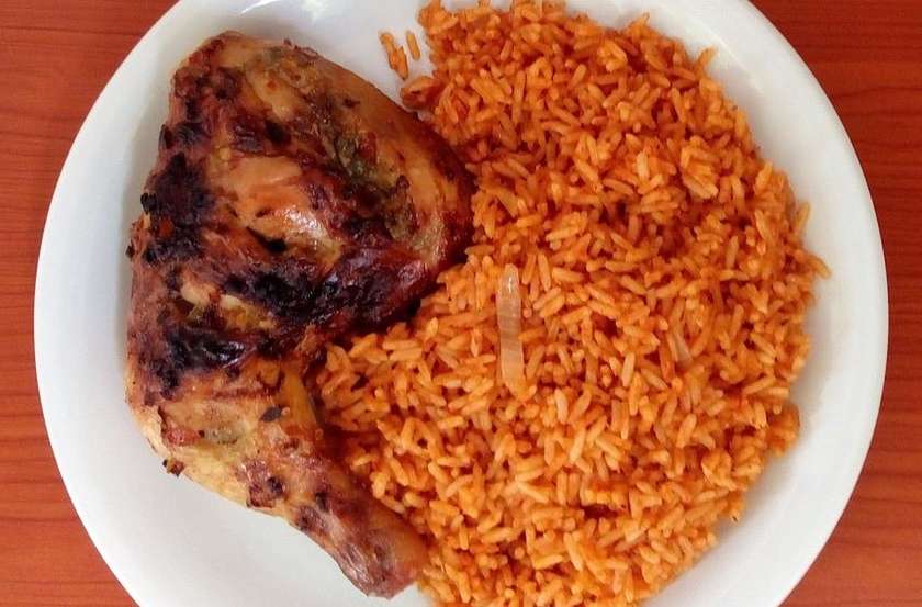 Naija Jollof  Rice + Chicken
