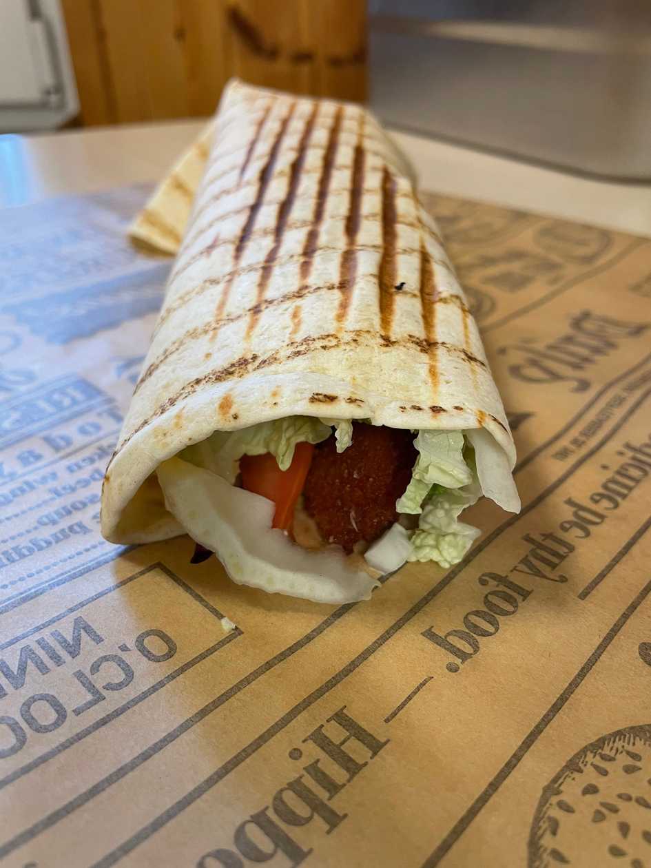 Spicy chicken wrap