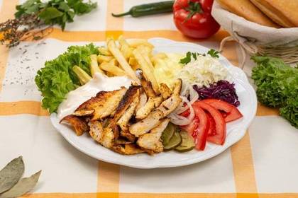 Chicken Kebab on a Plate