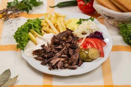 Beef and Mutton Kebab on a Plate