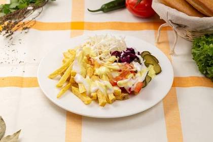 French Fries with Salad
