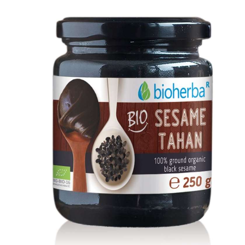 9993381 Bio Black Sesame Tahini, 250 g, Bioherba