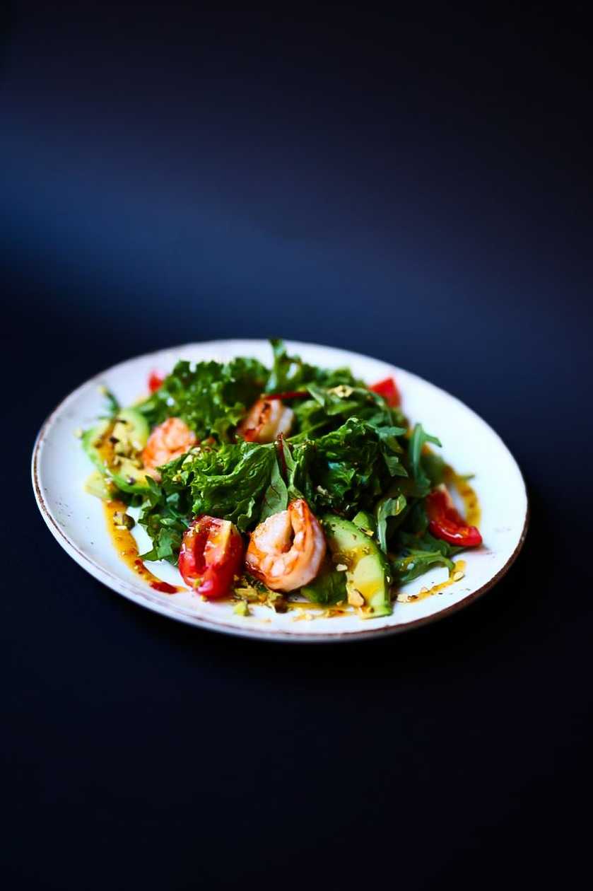 With tiger prawns (200g)