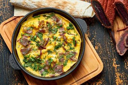 Scrambled Eggs with Basturma