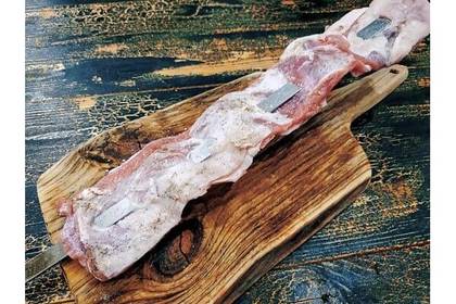 Marinated saddle of lamb