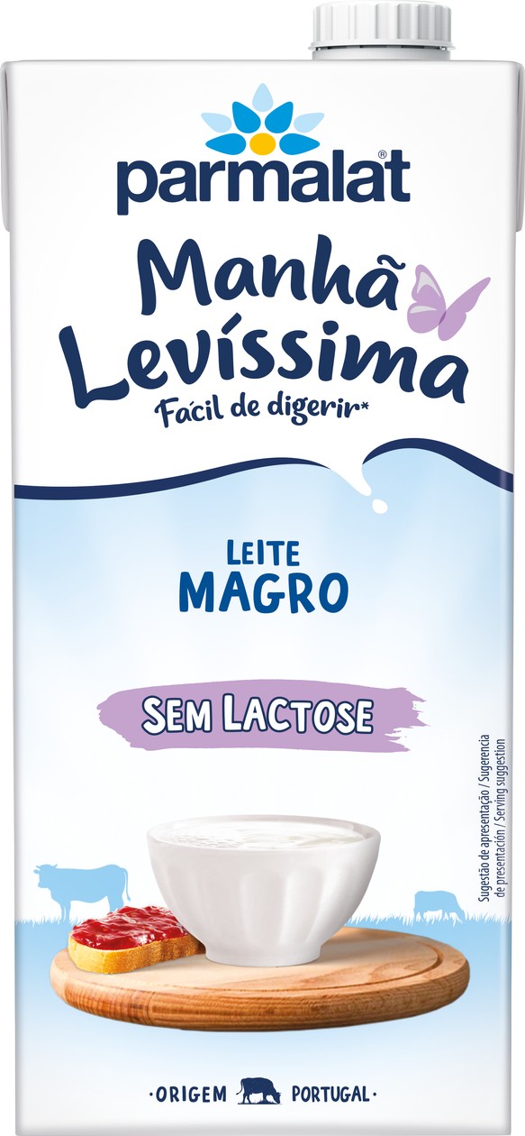 Leite UHT Magro Sem Lactose Manhã Levíssima Parmalat 1 lt