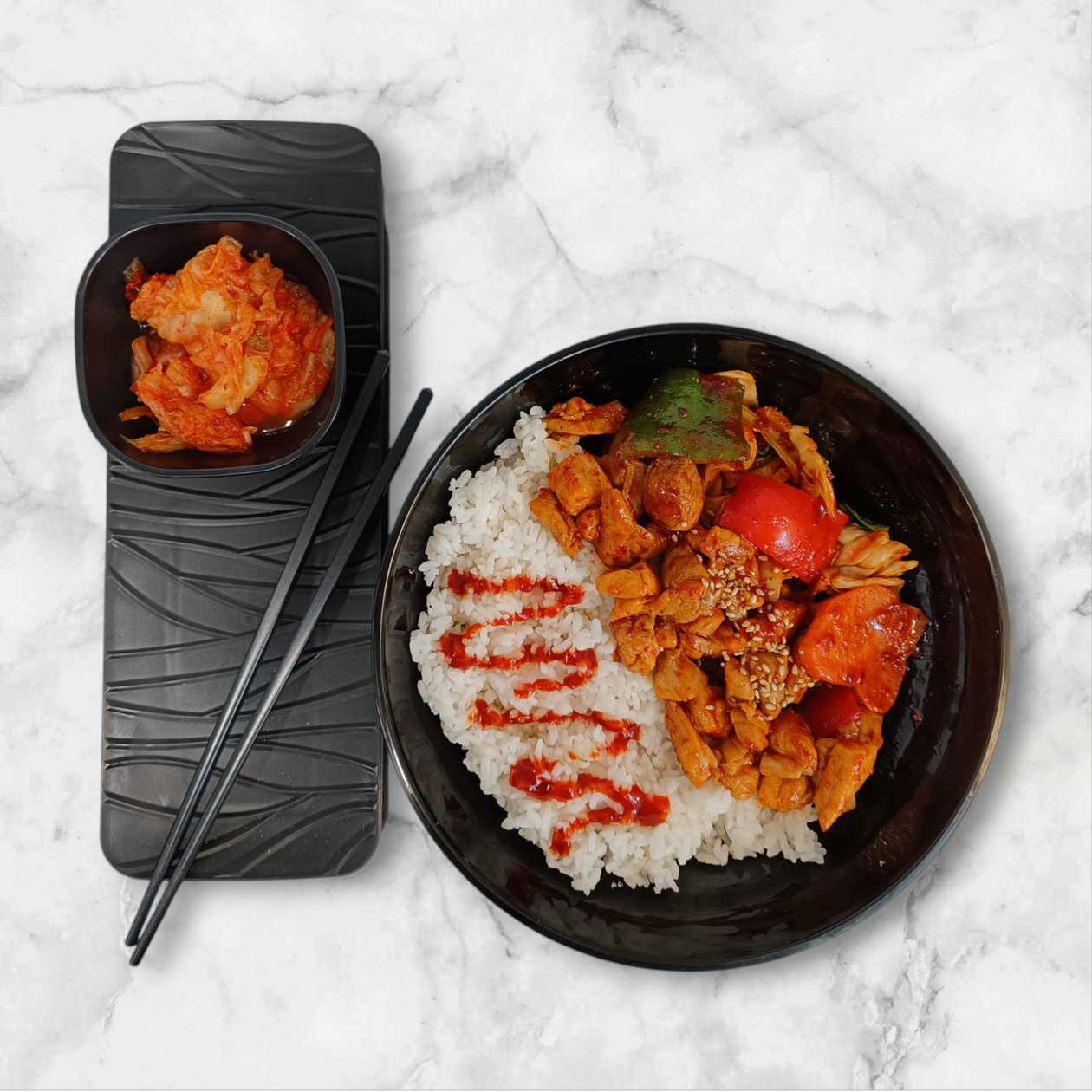 6. Maewoon Dak Bokkeumbap (Spicy Chicken bap)